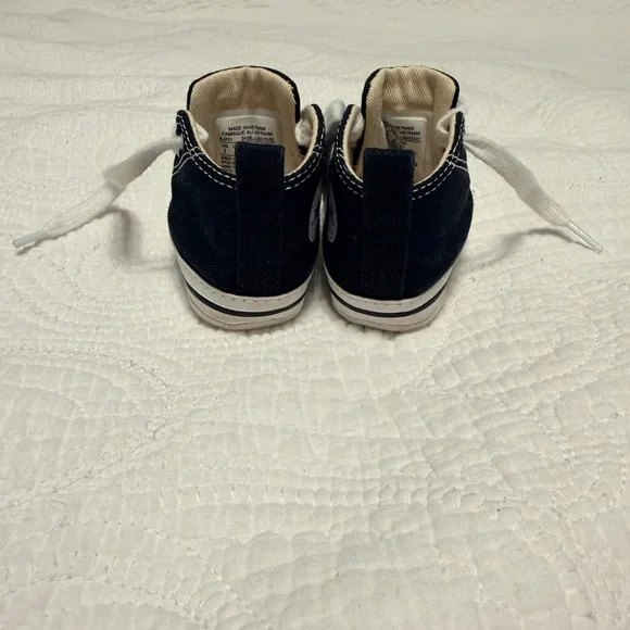 Converse Black & White Baby High-Top Canvas Sneakers - Picture 3 of 4